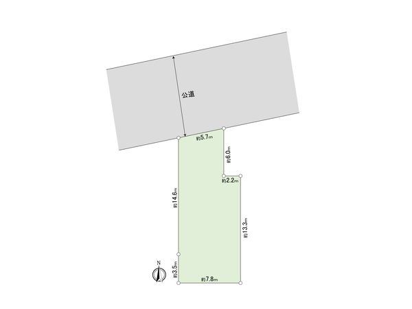 鎌倉市植木 土地 1区画 区画図 鎌倉市植木 土地 1区画 区画図