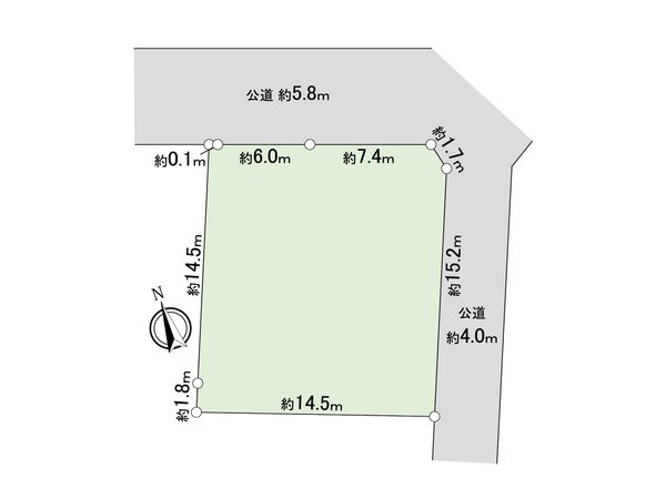 鎌倉市大船2丁目 土地 区画図 鎌倉市大船2丁目 土地 区画図