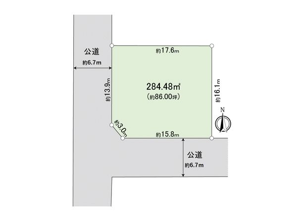 横浜市栄区桂台西1丁目 土地 区画図