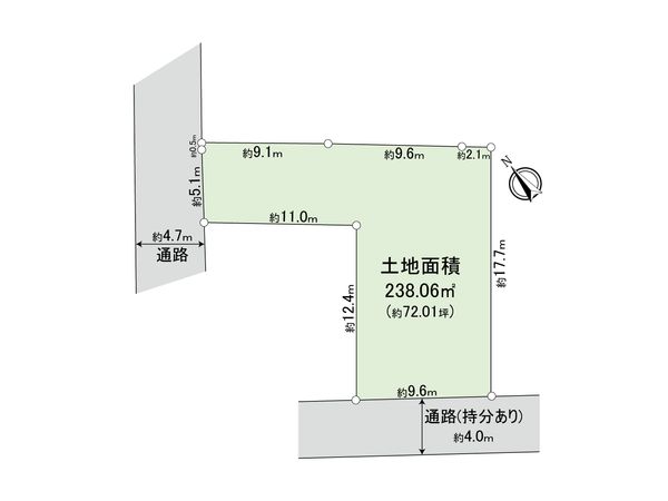 鎌倉市台5丁目 土地 区画図