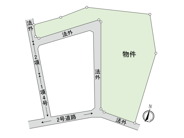 藤沢市西俣野 土地 地形図