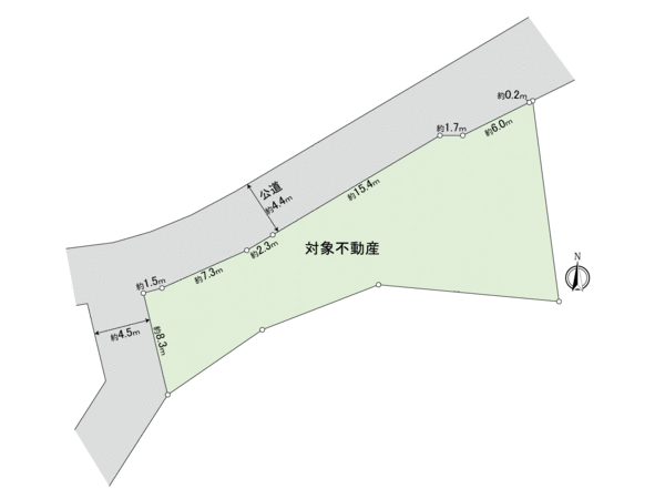 鎌倉市山ノ内 古家付土地 地形図