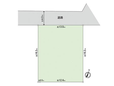 鎌倉市関谷 古家付き土地 区画図