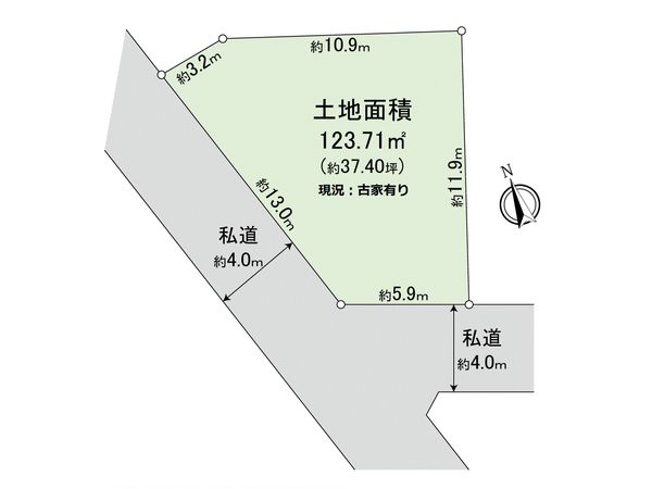 鎌倉市小袋谷2丁目 土地 間取図