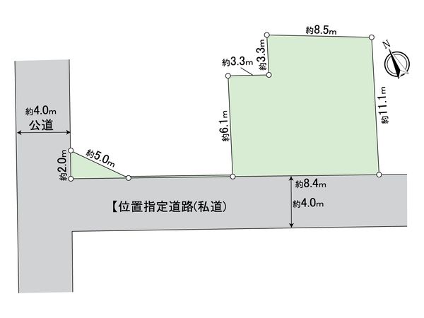 鎌倉市岩瀬1丁目 土地 区画図 鎌倉市岩瀬1丁目 土地 区画図