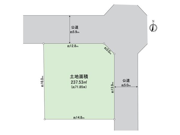 鎌倉市城廻 土地 区画図 鎌倉市城廻 土地 区画図