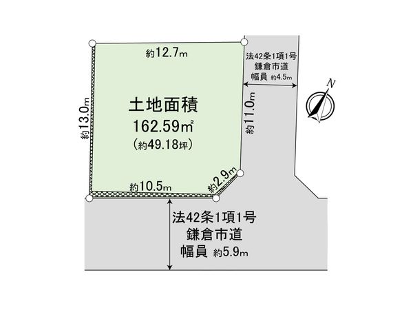 鎌倉市大船 土地 区画図 鎌倉市大船 土地 区画図