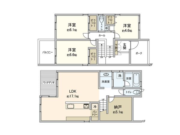 鎌倉市玉縄2丁目 新築戸建B棟 間取図(平面図) 鎌倉市玉縄2丁目 新築戸建B棟 間取図(平面図)