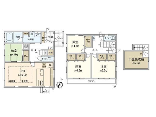 鎌倉市大船 戸建 間取図(平面図)