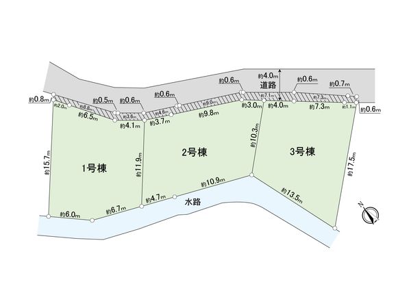 鎌倉市手広 新築戸建1号棟 全体区画図