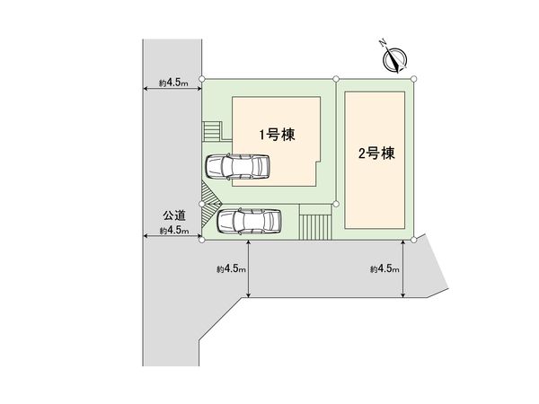 横浜市栄区公田町 新築戸建2号棟 全体区画図