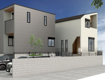 横浜市栄区公田町 新築戸建2号棟 外観パース図