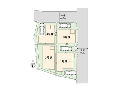 鎌倉市台4丁目 新築戸建3号棟 全体区画図