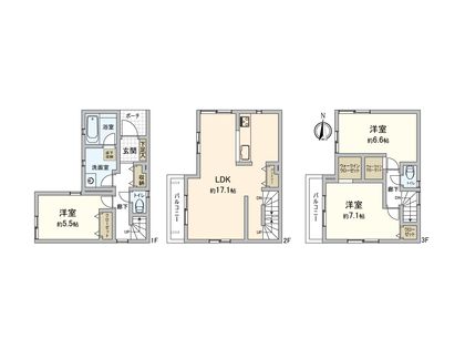 鎌倉市台4丁目 新築戸建4号棟 間取図(平面図)
