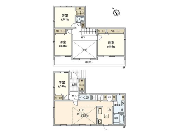 横浜市栄区公田町 新築戸建 間取図(平面図)