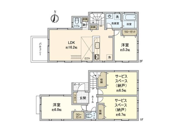 鎌倉市台4丁目 新築戸建B棟 間取図(平面図) 鎌倉市台4丁目 新築戸建B棟 間取図(平面図)