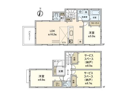 鎌倉市台4丁目 新築戸建B棟 間取図(平面図)