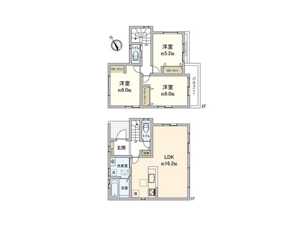 横浜市栄区飯島町 新築戸建 間取図(平面図) 横浜市栄区飯島町 新築戸建 間取図(平面図)