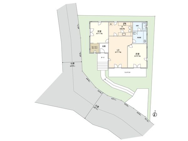 鎌倉市今泉台5丁目 戸建 間取図(平面図) 鎌倉市今泉台5丁目 戸建 間取図(平面図)
