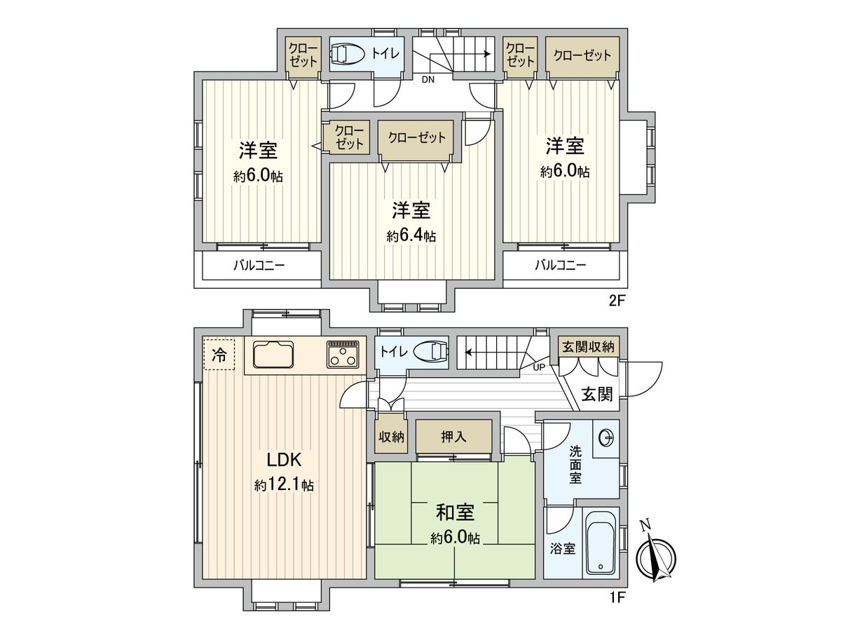 横浜市栄区公田町 戸建 間取図(平面図) 間取図(平面図)