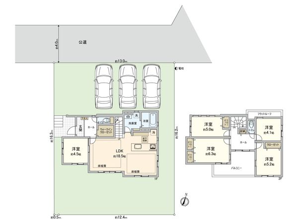 鎌倉市関谷 新築戸建 間取図(平面図) 鎌倉市関谷 新築戸建 間取図(平面図)