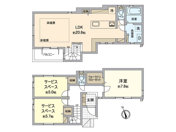 鎌倉市上町屋 新築戸建 間取図(平面図) 鎌倉市上町屋 新築戸建 間取図(平面図)
