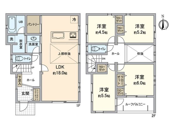 横浜市栄区笠間4丁目 新築戸建1号棟 間取図(平面図) 横浜市栄区笠間4丁目 新築戸建1号棟 間取図(平面図)