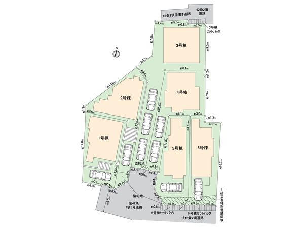 横浜市栄区笠間4丁目 新築戸建6号棟 全体区画図 横浜市栄区笠間4丁目 新築戸建6号棟 全体区画図