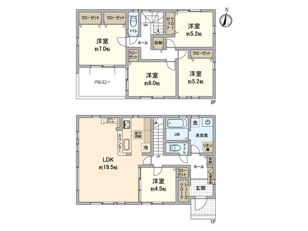 鎌倉市関谷 新築戸建 間取図(平面図) 鎌倉市関谷 新築戸建 間取図(平面図)