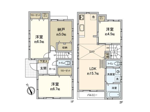 鎌倉市今泉3丁目 新築戸建A棟 間取図(平面図) 鎌倉市今泉3丁目 新築戸建A棟 間取図(平面図)