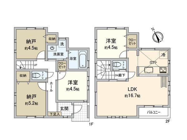 鎌倉市今泉3丁目 新築戸建C棟 間取図(平面図) 鎌倉市今泉3丁目 新築戸建C棟 間取図(平面図)