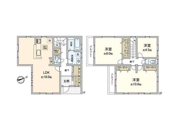 鎌倉市手広4丁目 新築戸建1号棟 間取図(平面図) 鎌倉市手広4丁目 新築戸建1号棟 間取図(平面図)