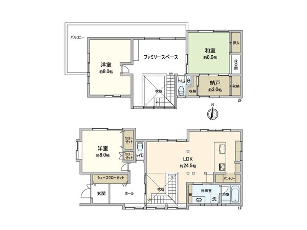 鎌倉市台 戸建 間取図(平面図) 鎌倉市台 戸建 間取図(平面図)