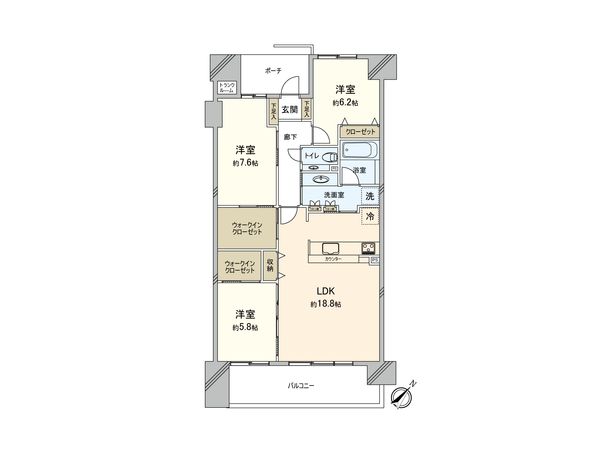 ガーデンアソシエ I棟 間取図(平面図) 間取図(平面図)