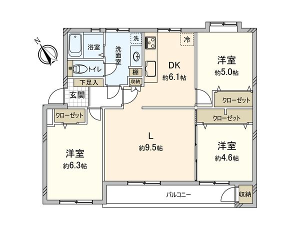 大船ダイヤハイツ 1号棟 間取図(平面図) 大船ダイヤハイツ 1号棟 間取図(平面図)