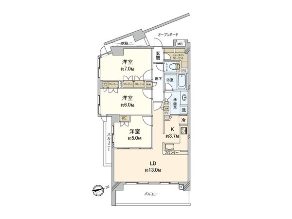 レーベンハイム大船パルティール 間取図(平面図)