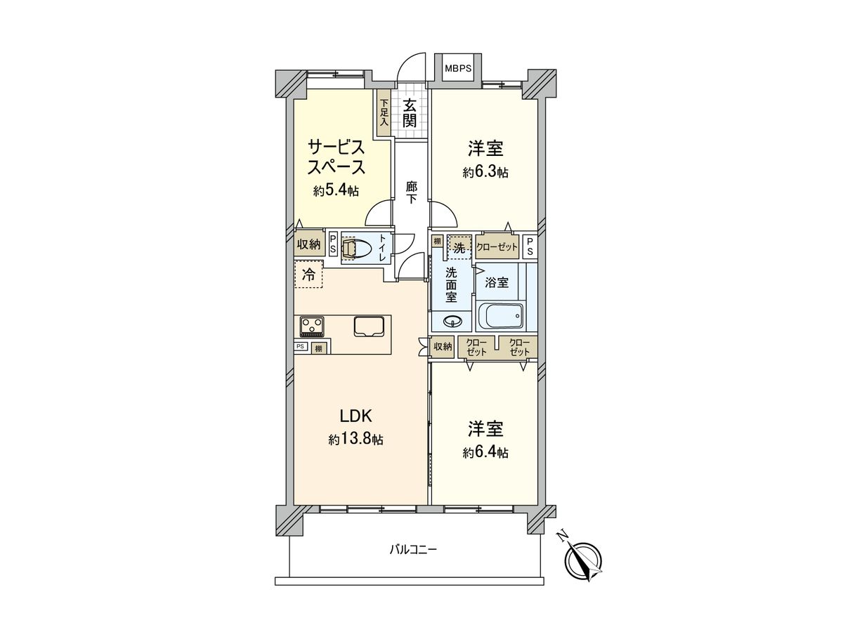 ライオンズマンション鎌倉大船 間取図(平面図) 間取図(平面図)