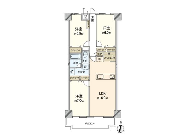 グローリア初穂鎌倉岡本 間取図(平面図) グローリア初穂鎌倉岡本 間取図(平面図)