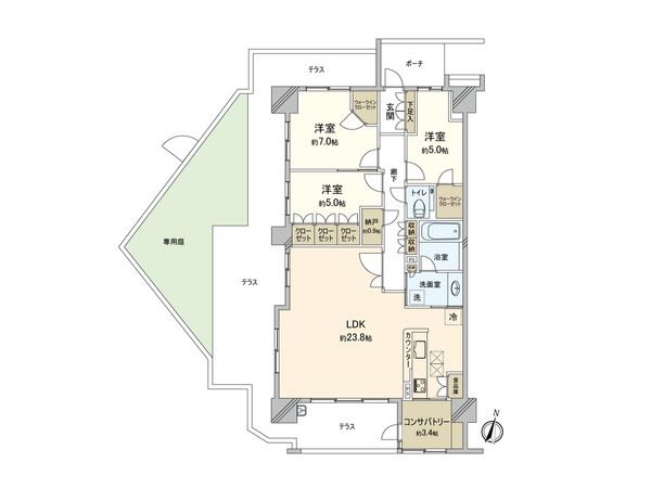 サウスアリーナ鎌倉大船 間取図(平面図)