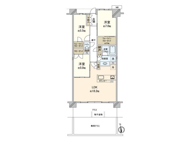 ザ・パークハウスオイコス鎌倉大船 間取図(平面図) ザ・パークハウスオイコス鎌倉大船 間取図(平面図)
