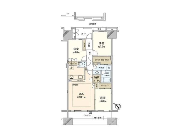 ガーデンアソシエ B棟 間取図(平面図)