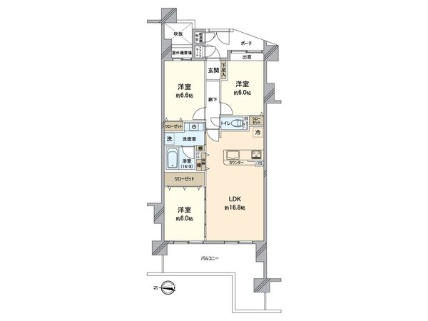 ダイアパレスワンダースケープ 間取図(平面図)