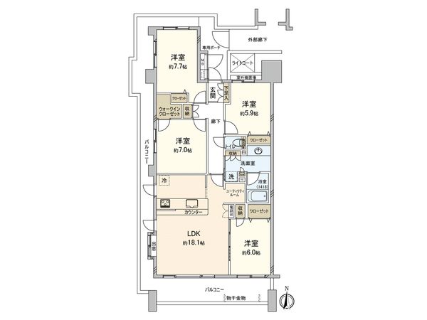 コープ鎌倉 間取図(平面図)