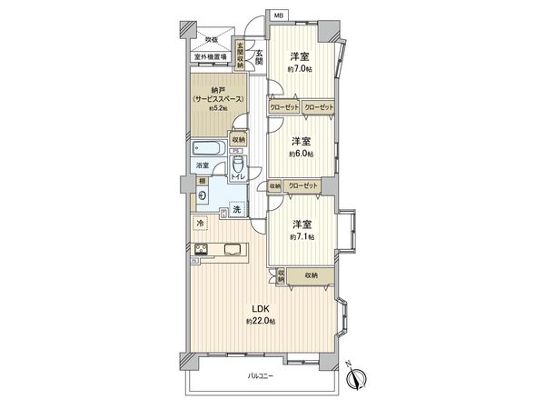 ライオンズマンション鎌倉大船 間取図(平面図) ライオンズマンション鎌倉大船 間取図(平面図)