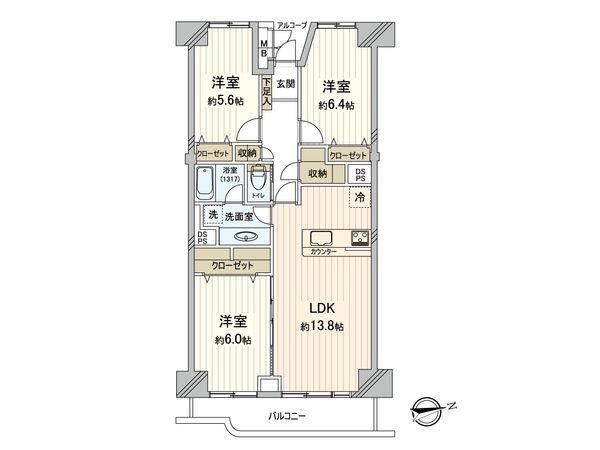 第3大船パークタウン G棟 間取図(平面図) 第3大船パークタウン G棟 間取図(平面図)