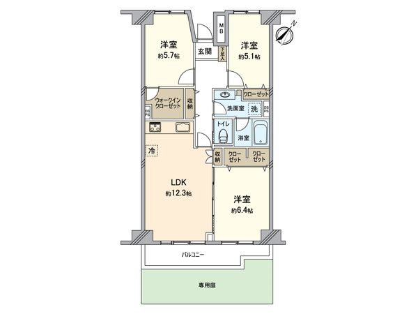 第2大船パークタウン D号棟 間取図(平面図) 第2大船パークタウン D号棟 間取図(平面図)