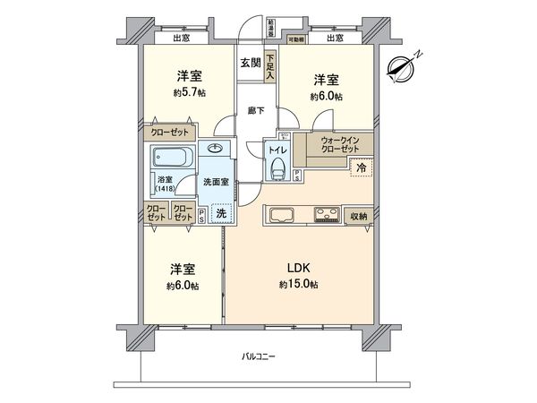 レックスガーデン鎌倉岡本 間取図(平面図) レックスガーデン鎌倉岡本 間取図(平面図)