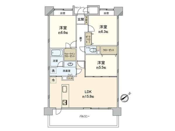 レックスガーデン鎌倉岡本 間取図(平面図) レックスガーデン鎌倉岡本 間取図(平面図)