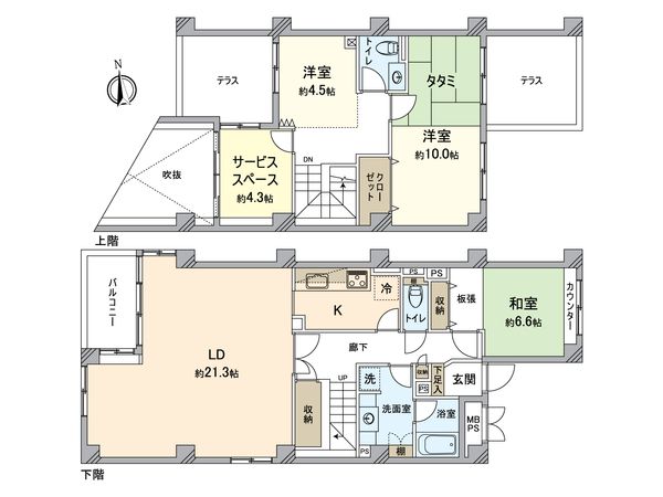 東急ドエルアルス鎌倉植木 B棟 間取図(平面図) 東急ドエルアルス鎌倉植木 B棟 間取図(平面図)
