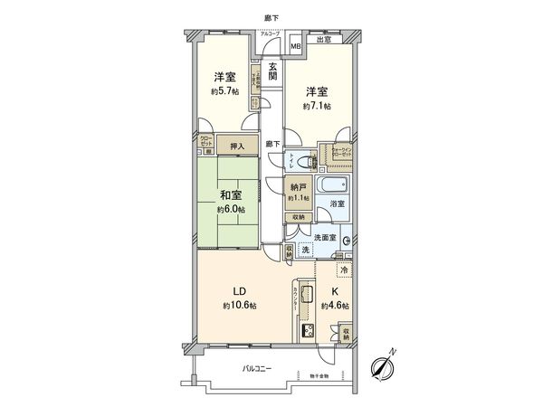 グレーシア鎌倉寺分 間取図(平面図) グレーシア鎌倉寺分 間取図(平面図)